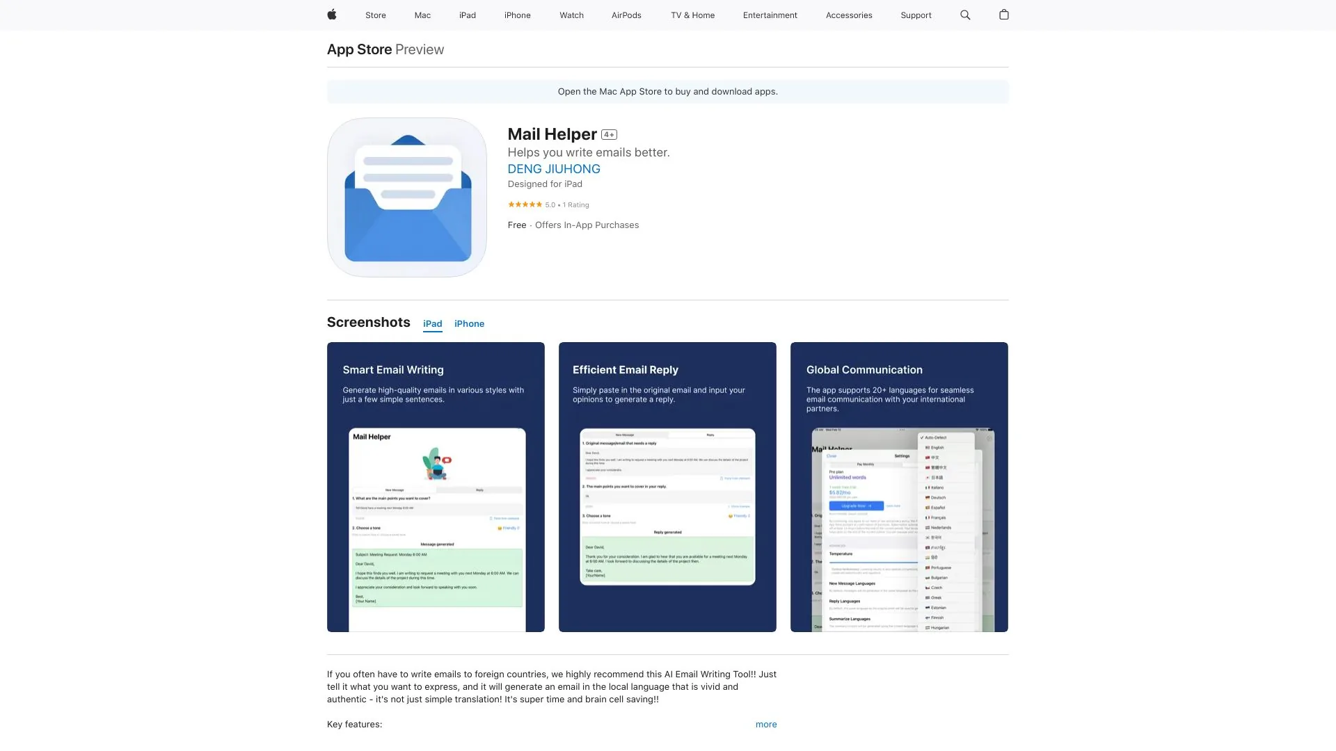 Mail Helper screenshot