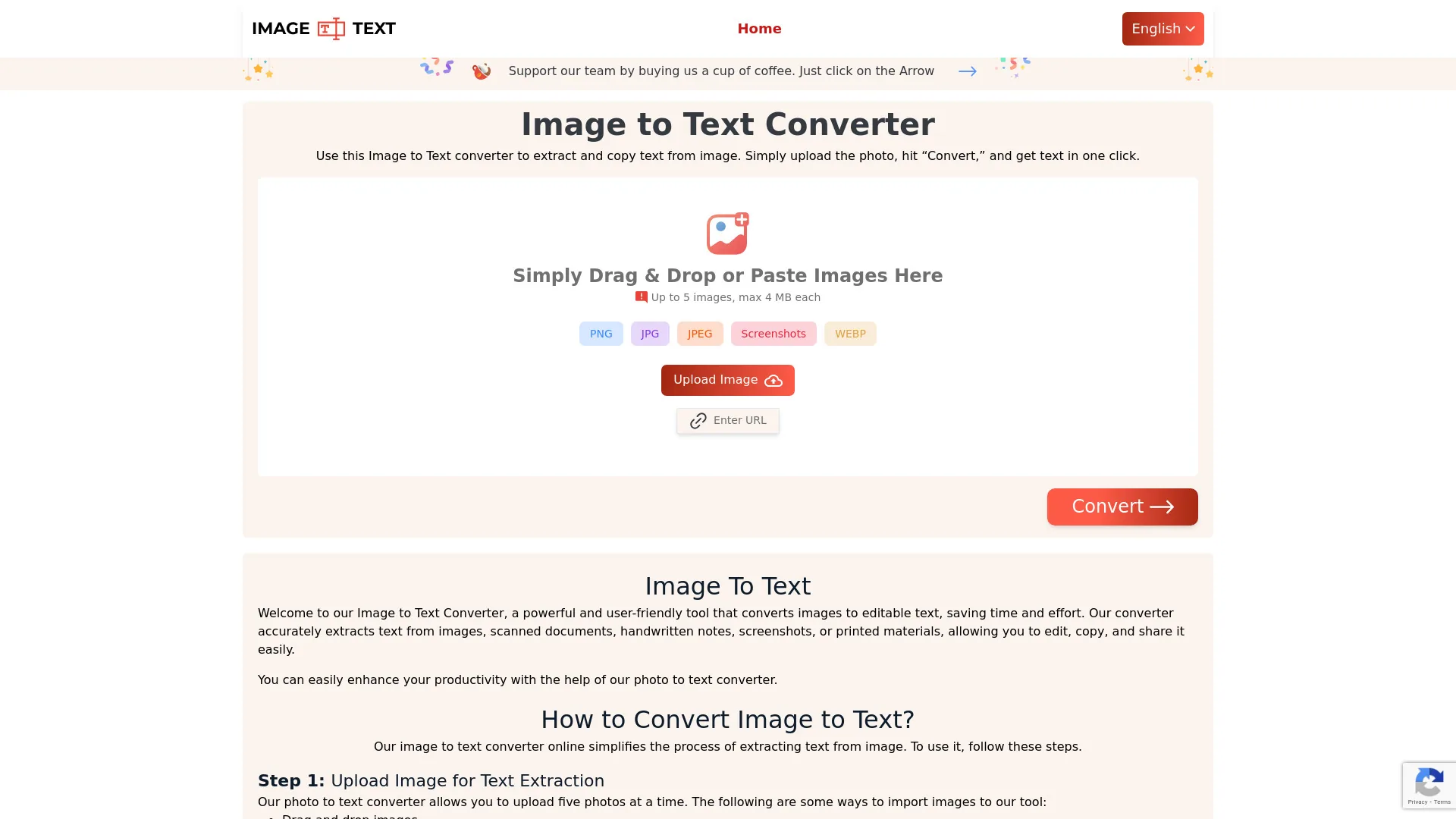 Image to Text Converter screenshot
