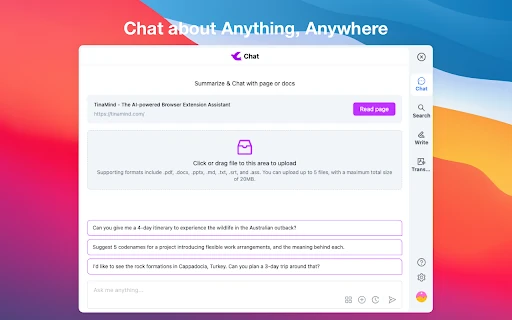 TinaMind screenshot