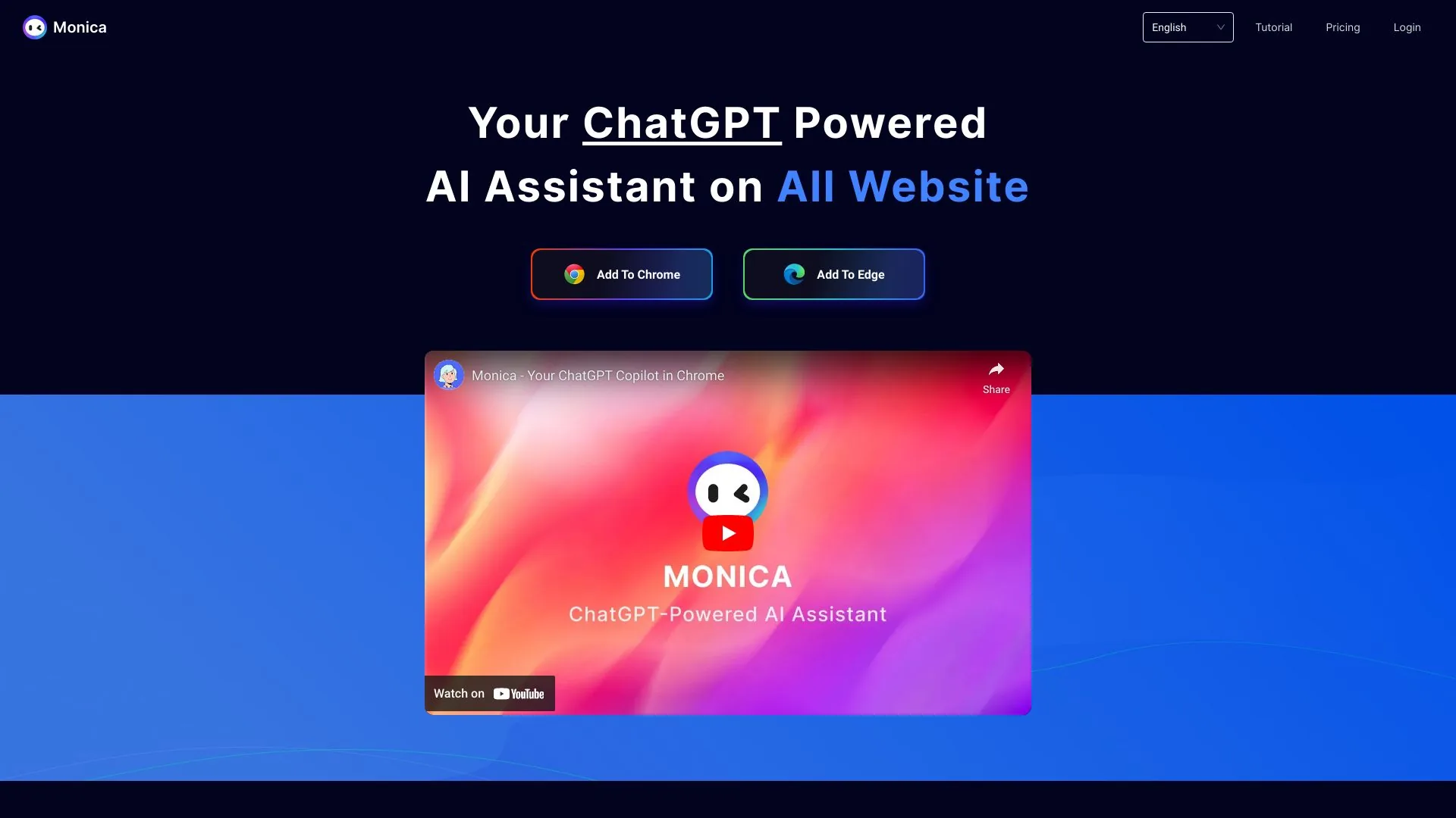 Monica - Your ChatGPT AI Assistant Chrome Extension screenshot