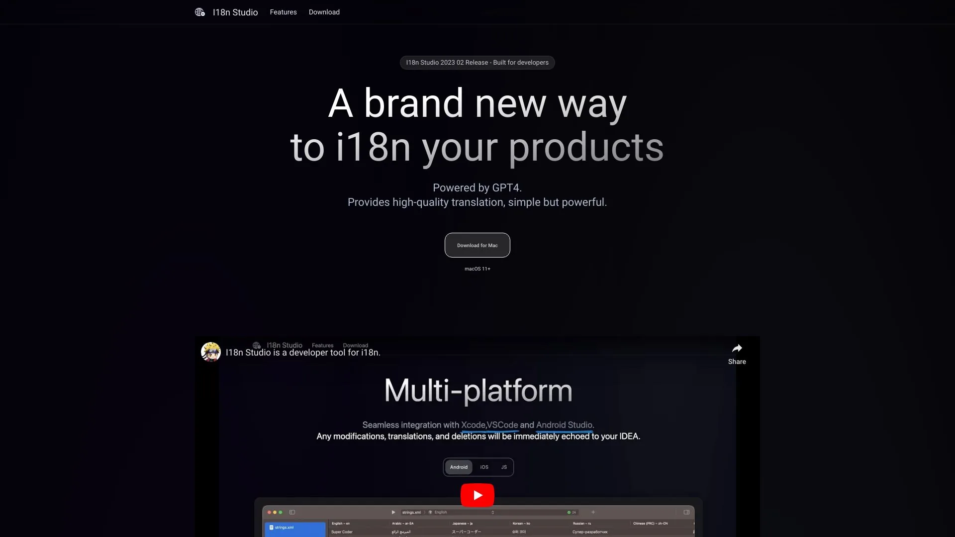 i18n Studio screenshot