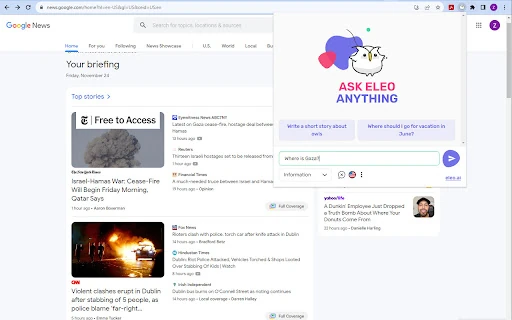 Eleo AI Assistant screenshot