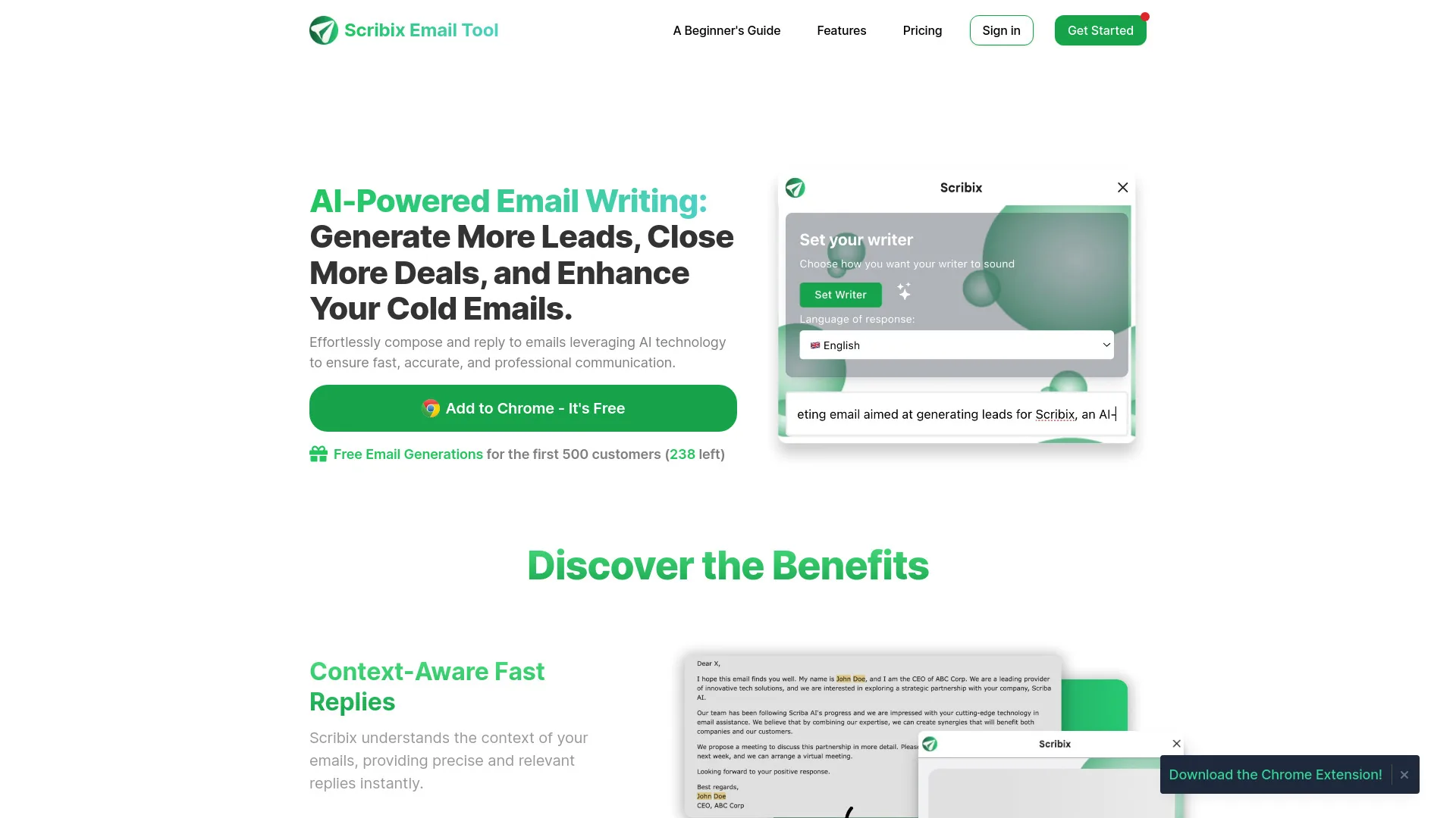 Scribix - Email Copywriting Assistant screenshot