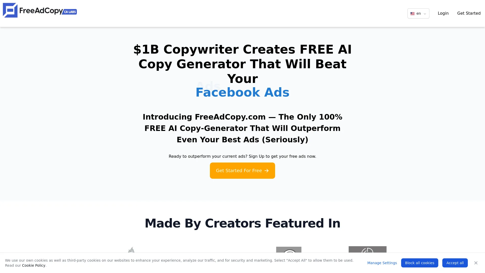 FreeAdCopy screenshot