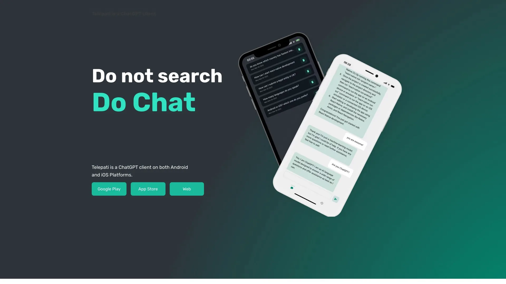 Telepati Mobile App screenshot