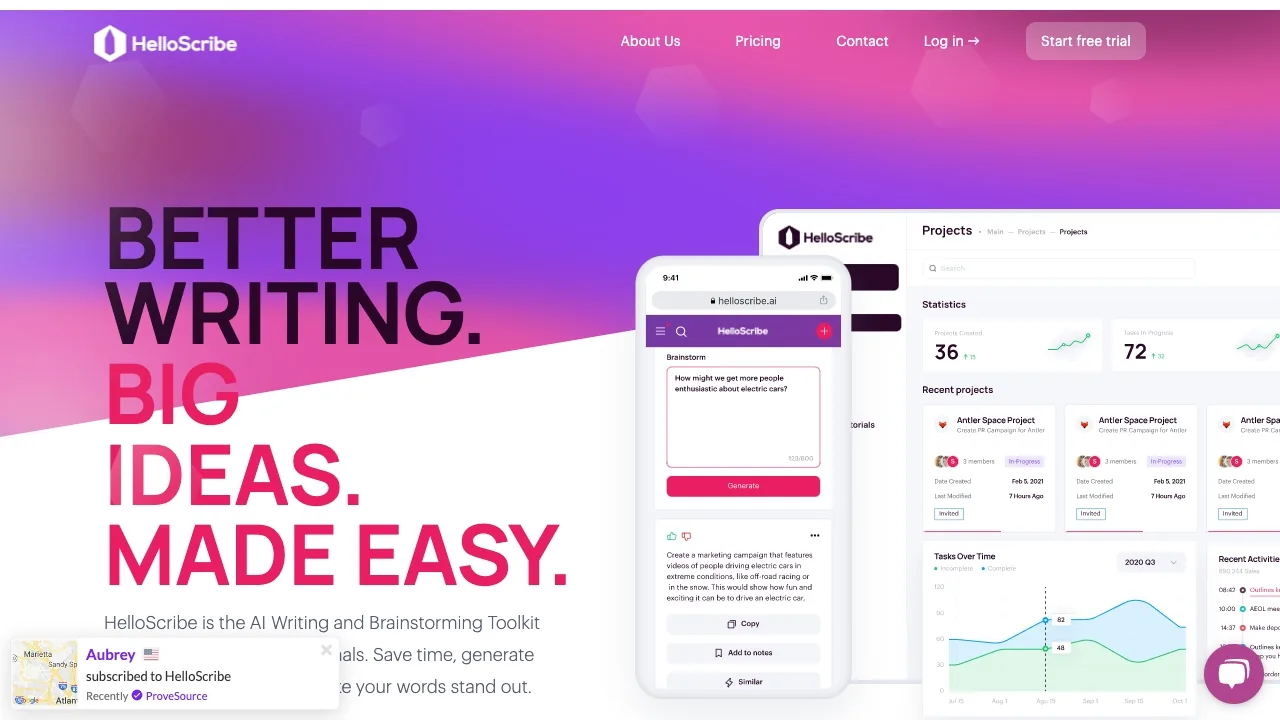 HelloScribe screenshot