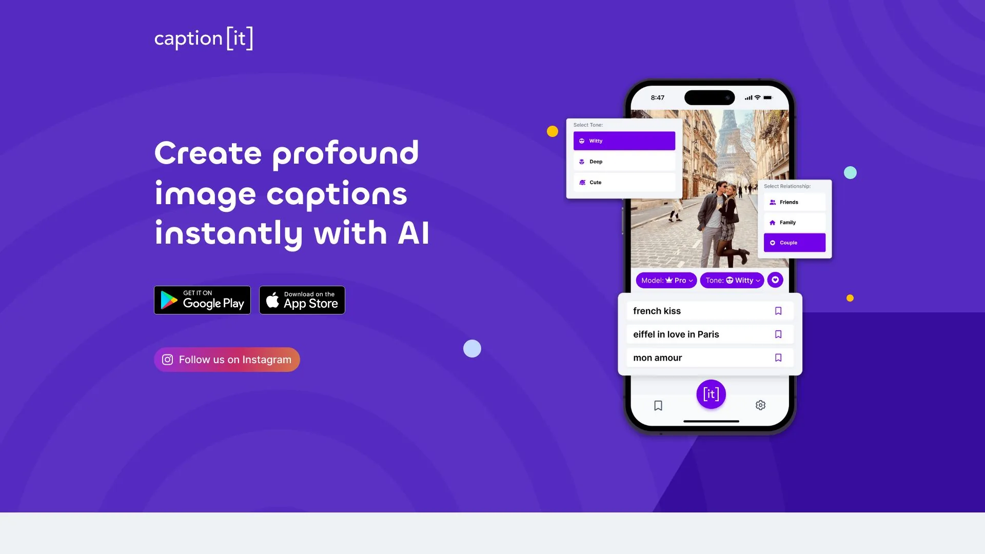 Captionit - Instagram Caption Generator screenshot