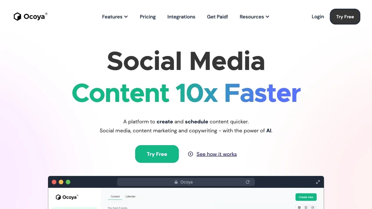 Ocoya: AI Social Media Management screenshot