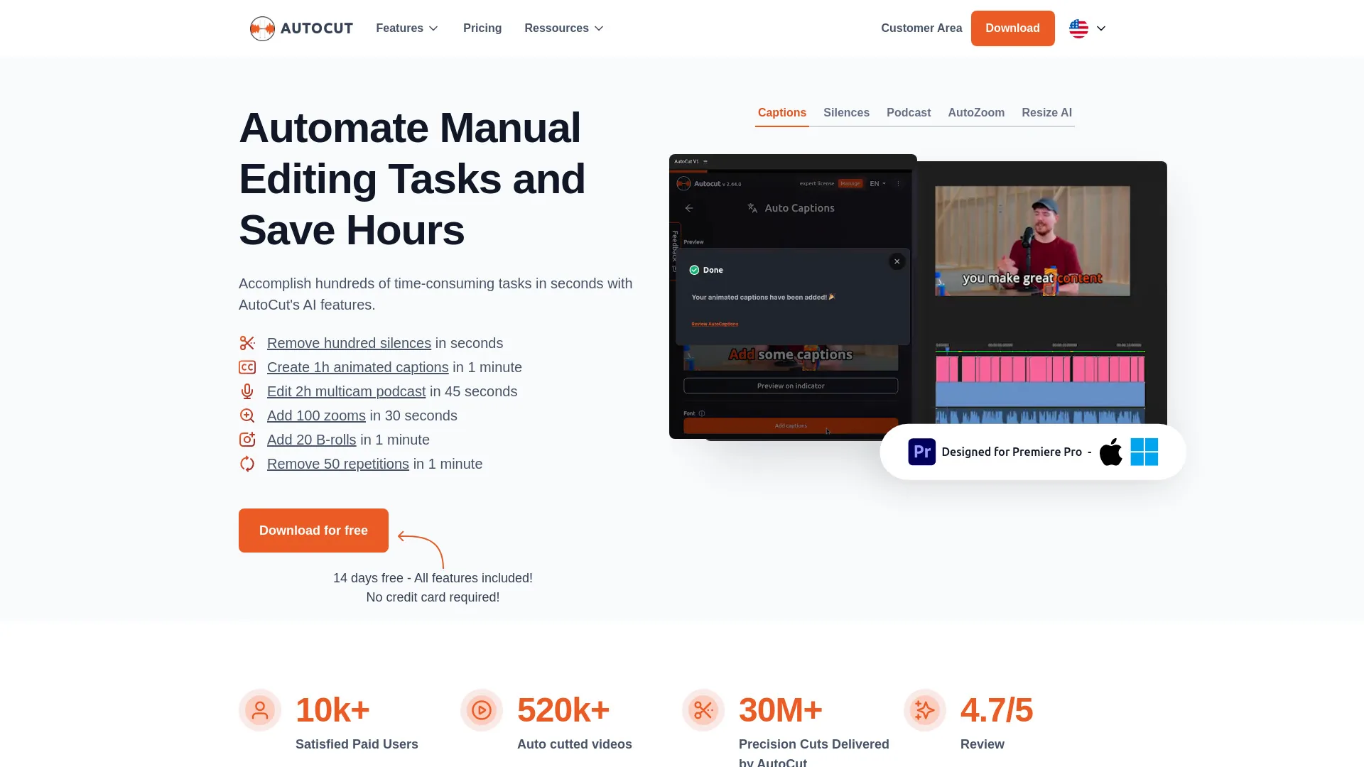 AutoCut screenshot