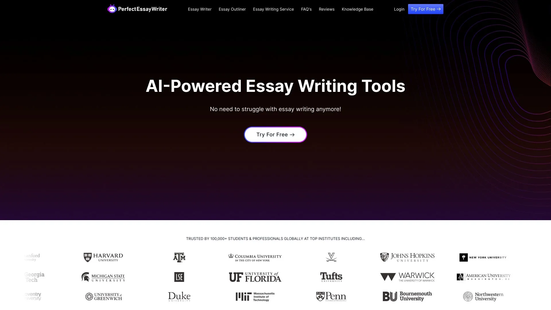 Perfect Essay Writer.ai screenshot