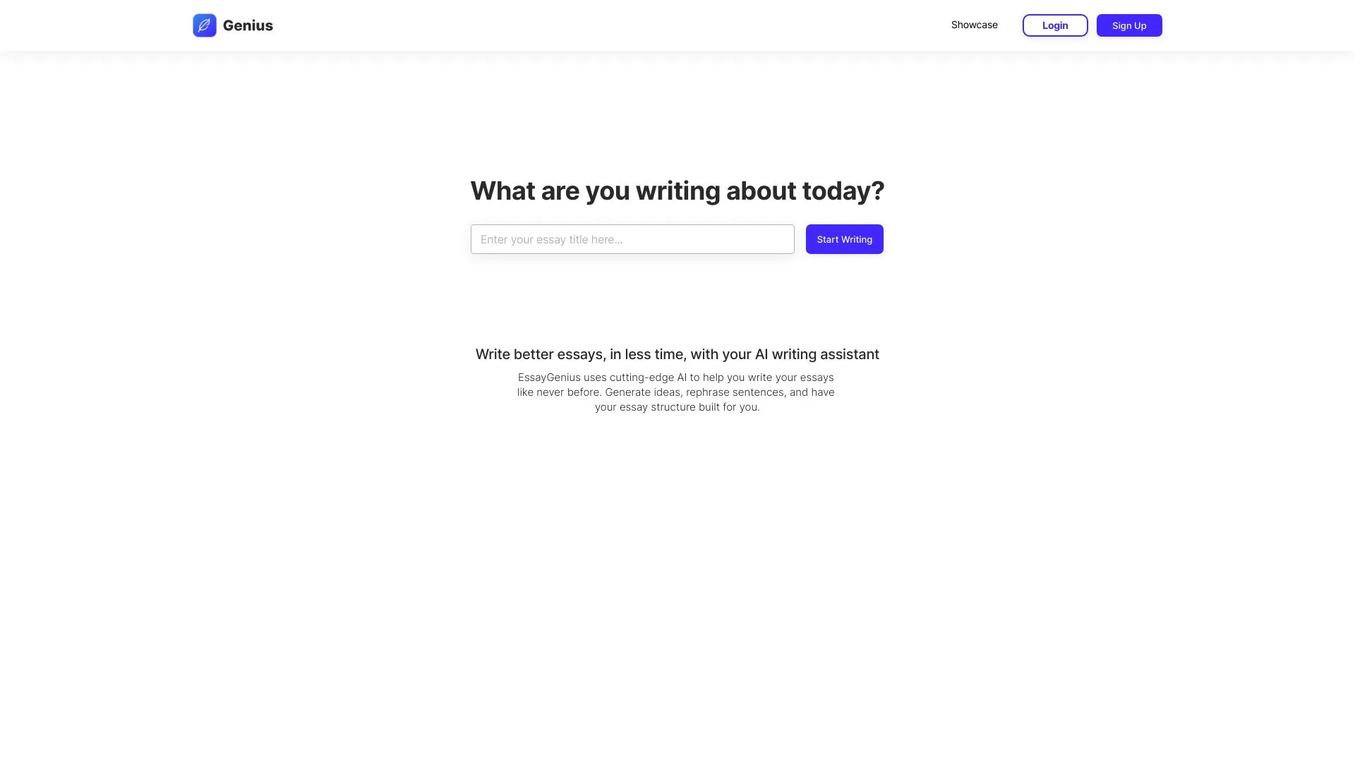 EssayGenius screenshot