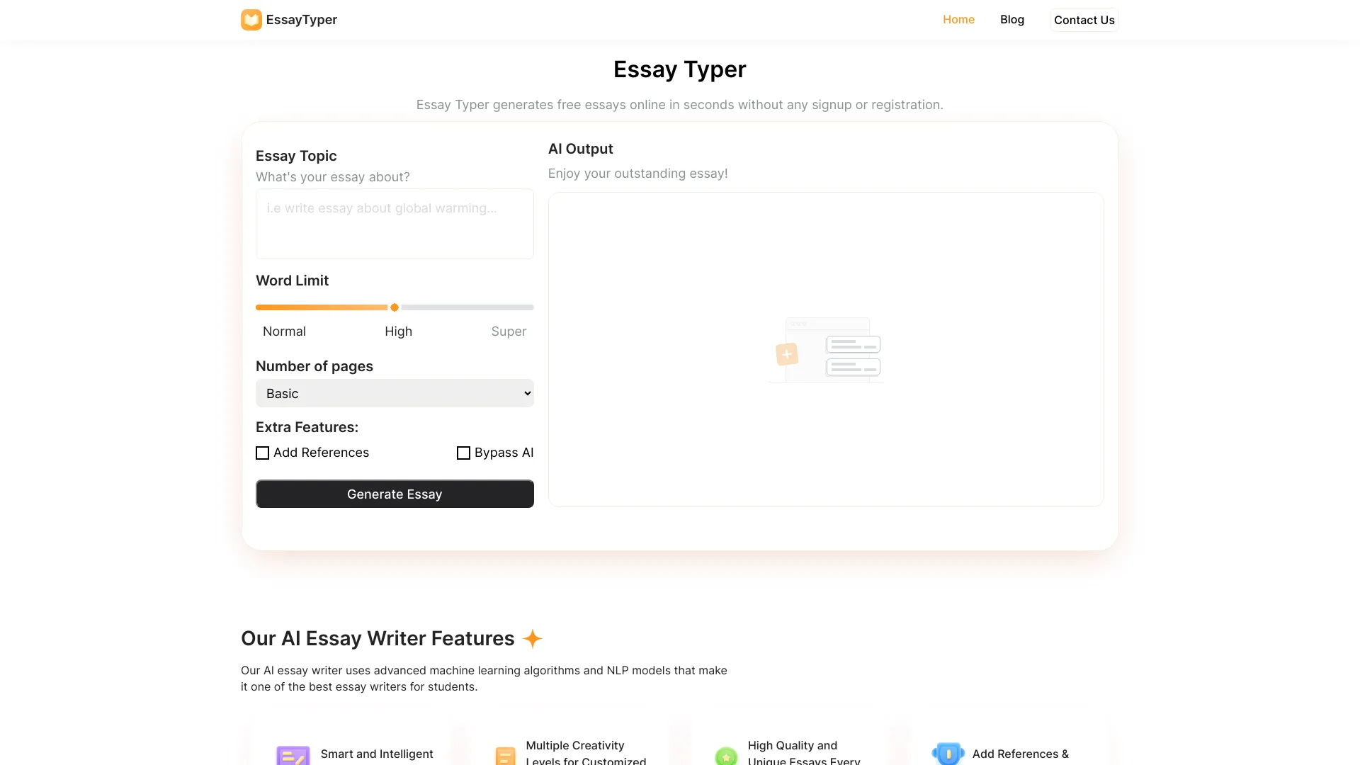 Essay Typer screenshot