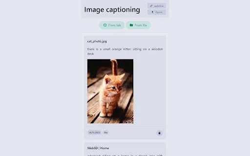 ImageCaptionify screenshot