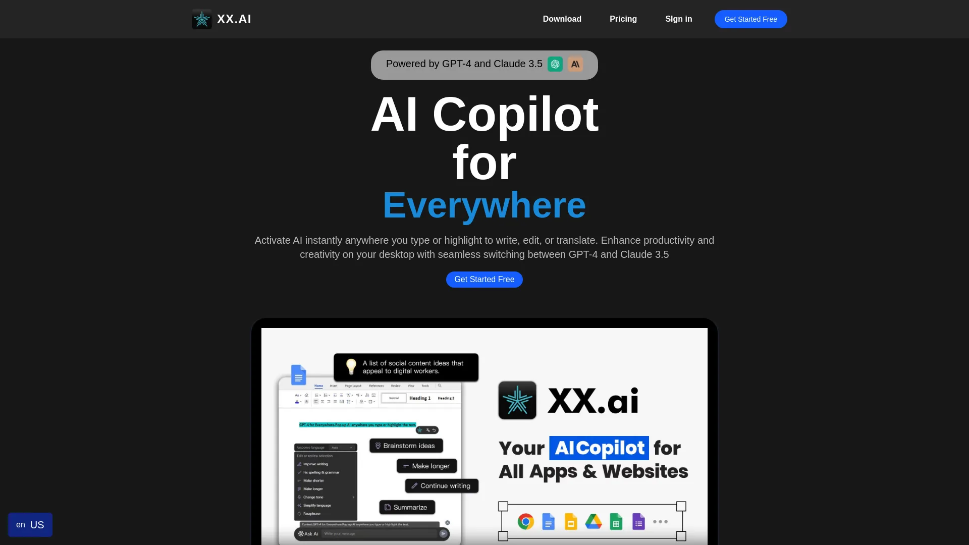 XX.AI screenshot