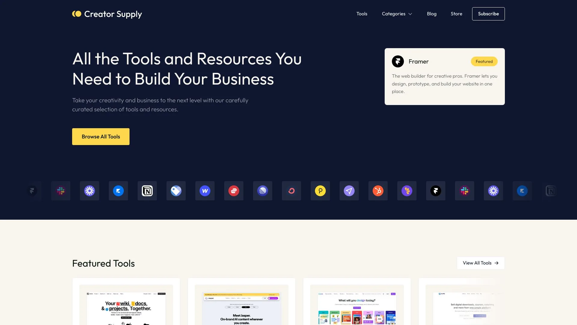Creator Supply screenshot