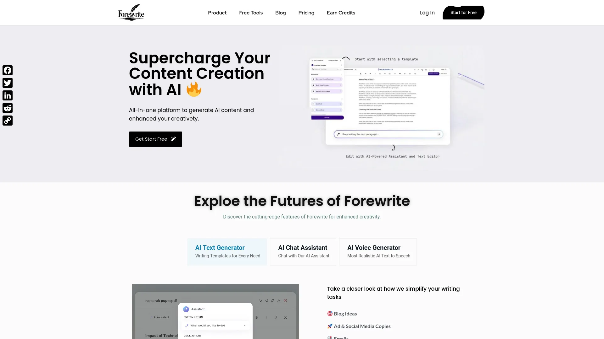 Forewrite screenshot