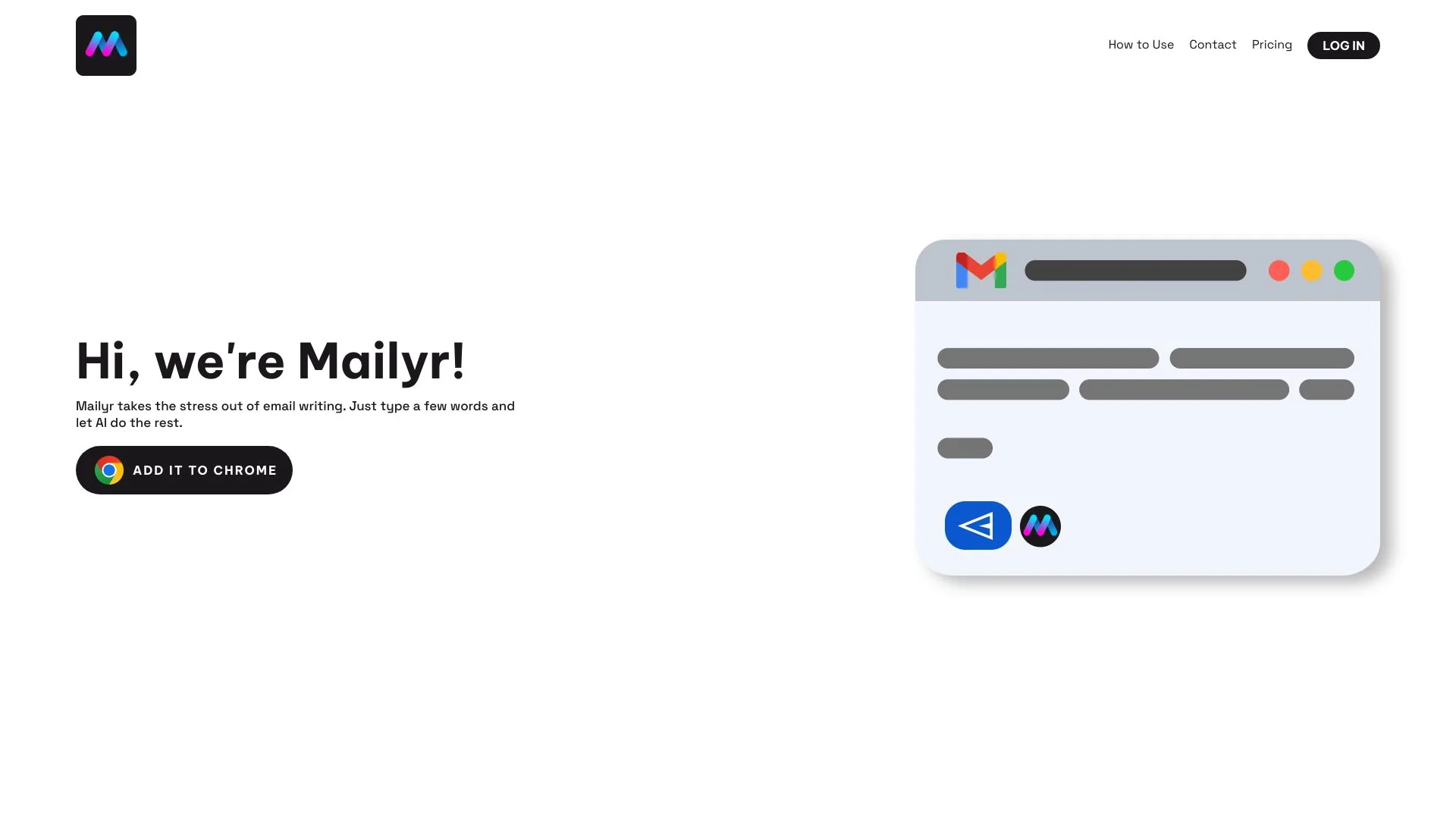 Mailyr screenshot