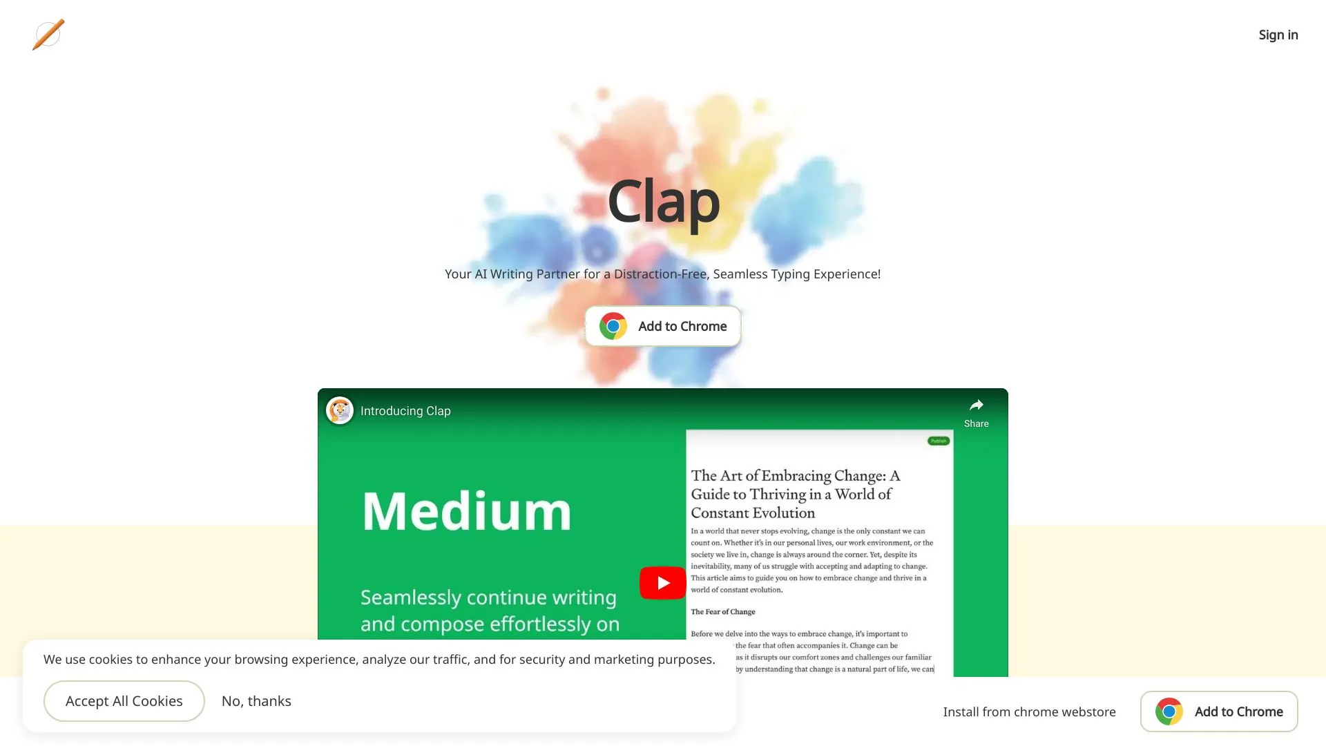 Clap screenshot