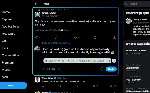 TweetCraft screenshot