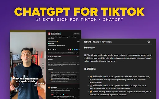 TikTok Video Transcript and Summary screenshot