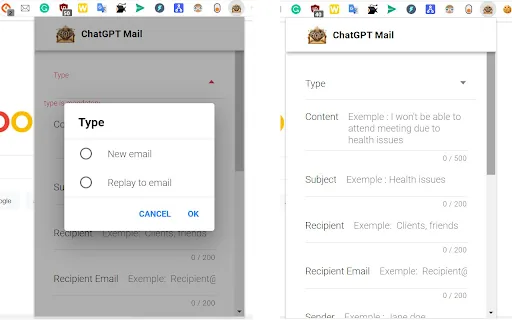 ChatGPT-Mail screenshot