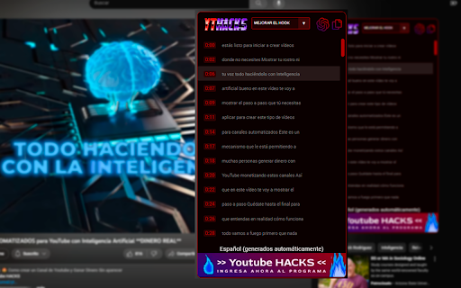 YouTube Content Ideas Generator screenshot