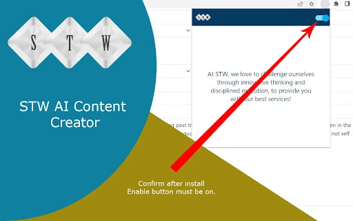 STW AI Content Creator screenshot