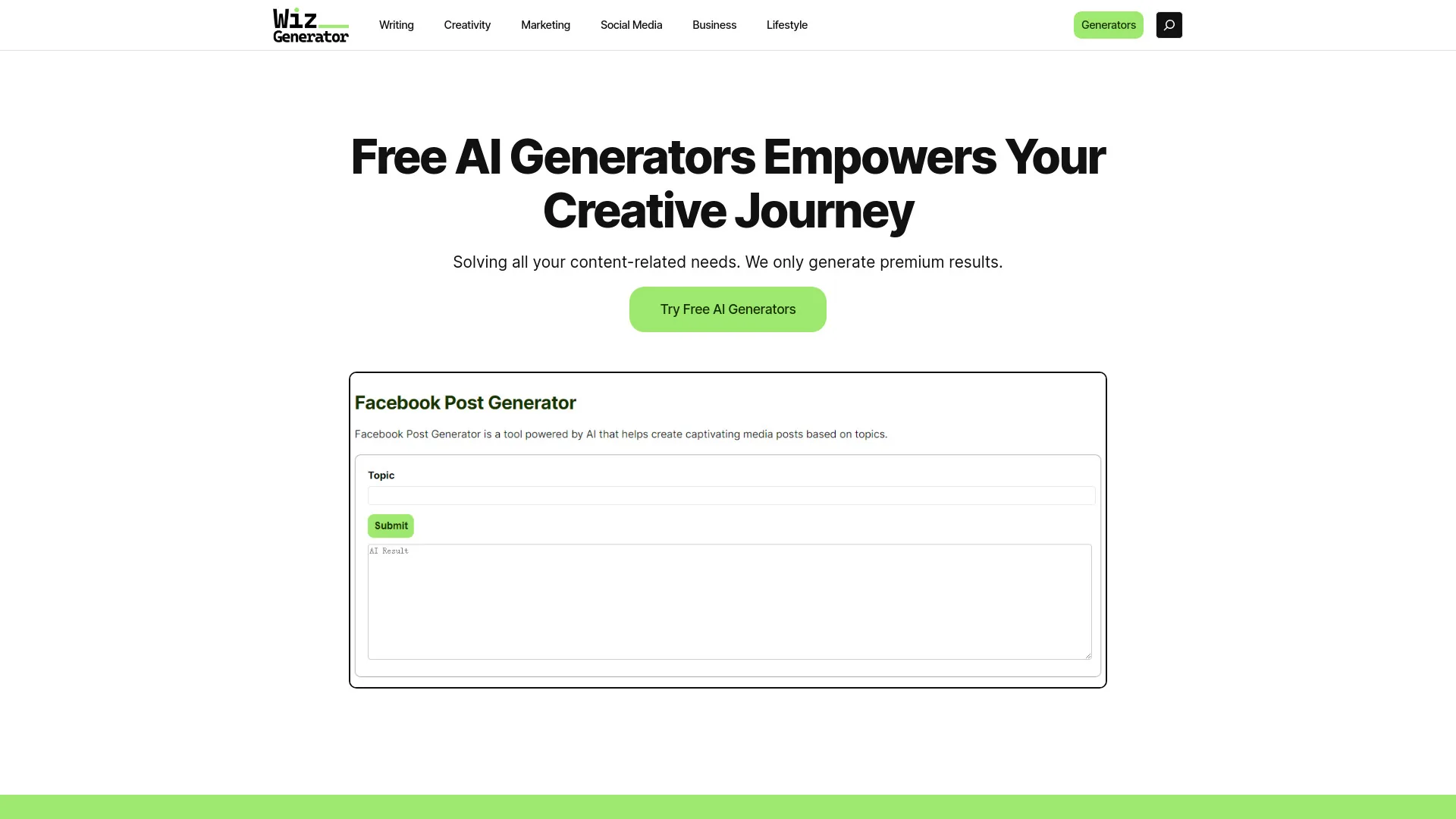 WizGenerator screenshot