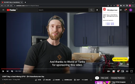 SkipSponsor screenshot