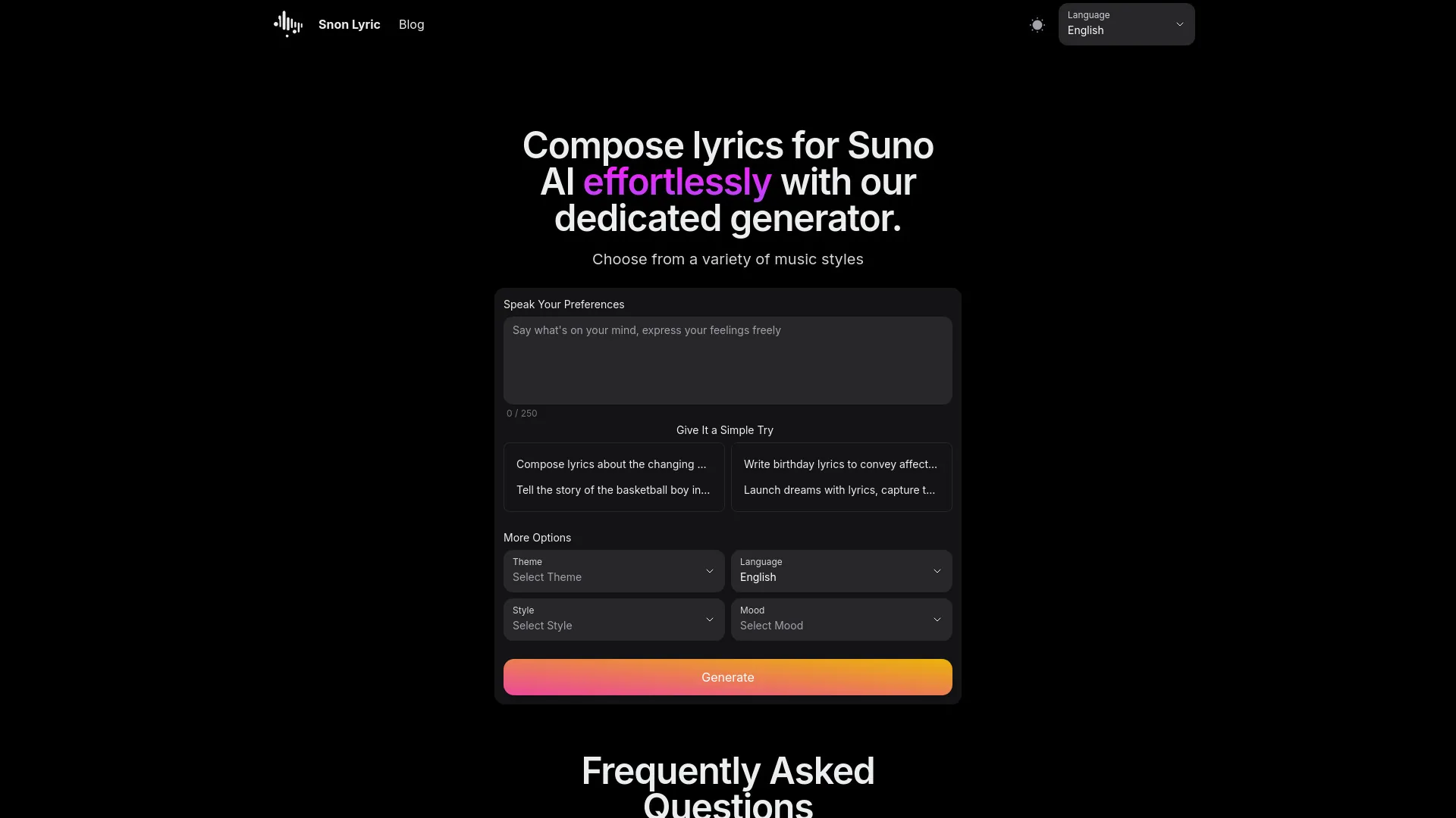 Suno AI screenshot