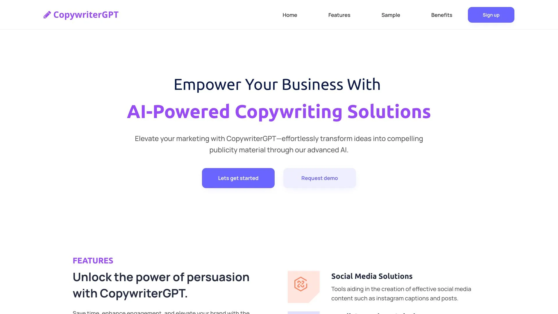 CopywriterGPT screenshot