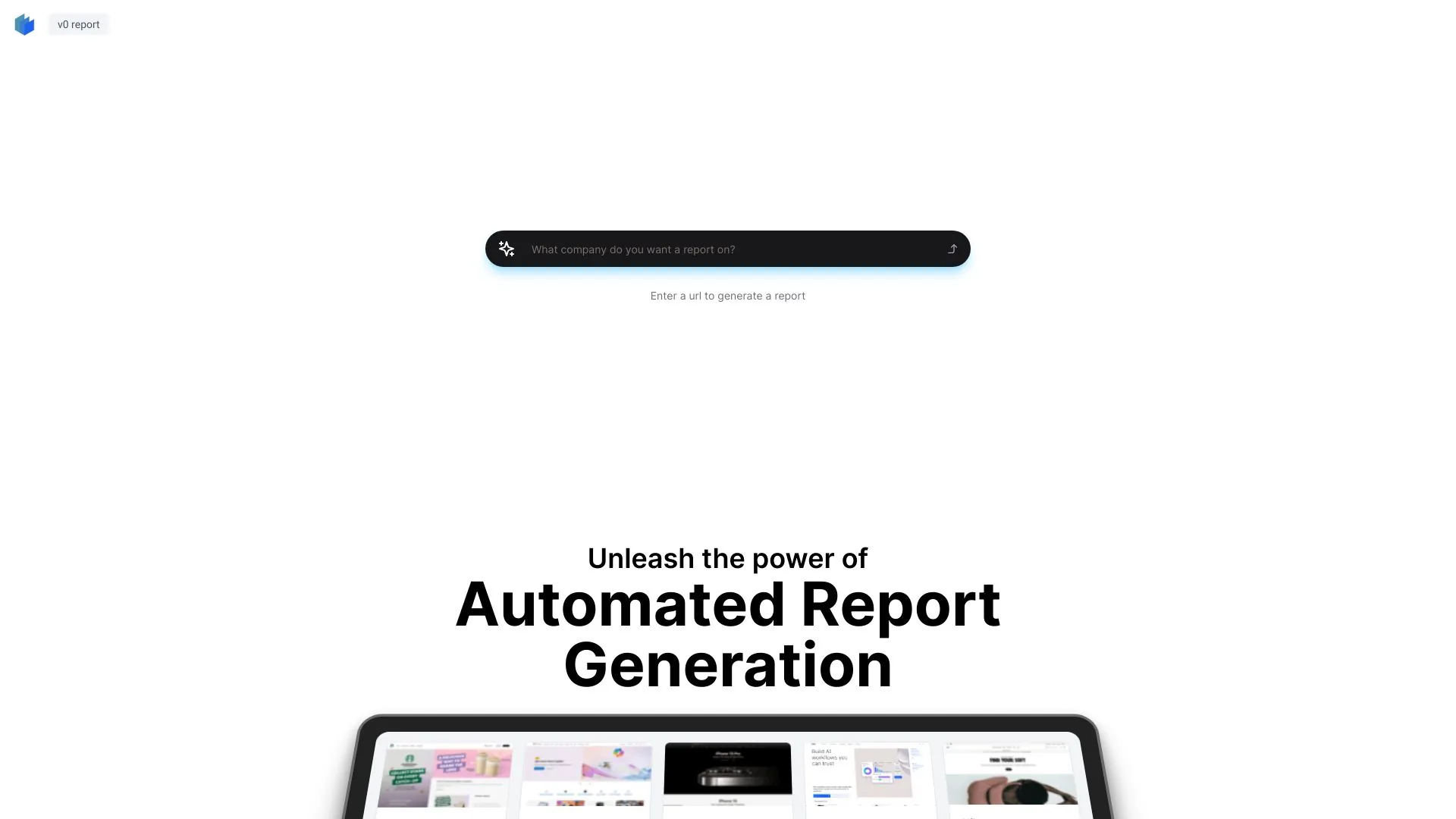 v0 report screenshot