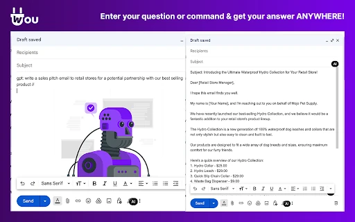 Wou AI Browser Integration screenshot