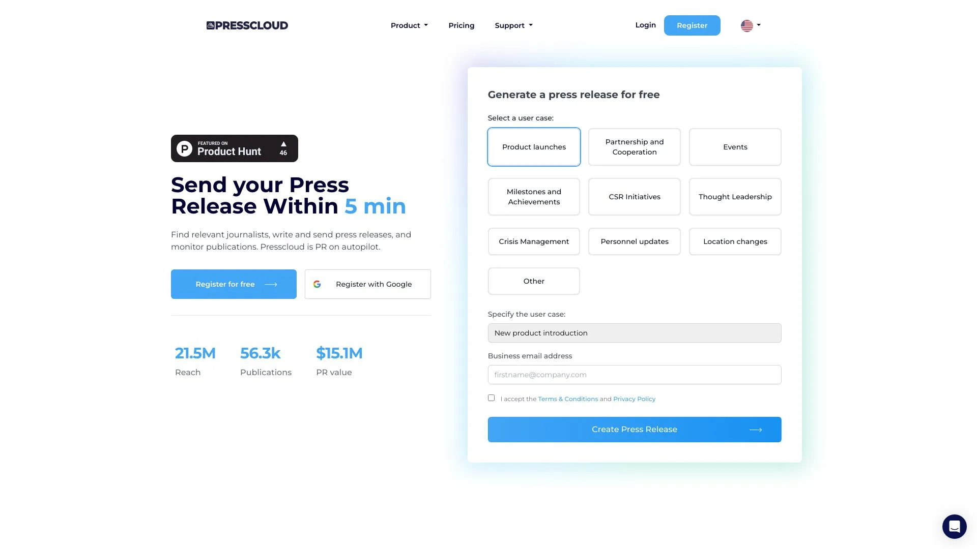 Presscloud.ai screenshot