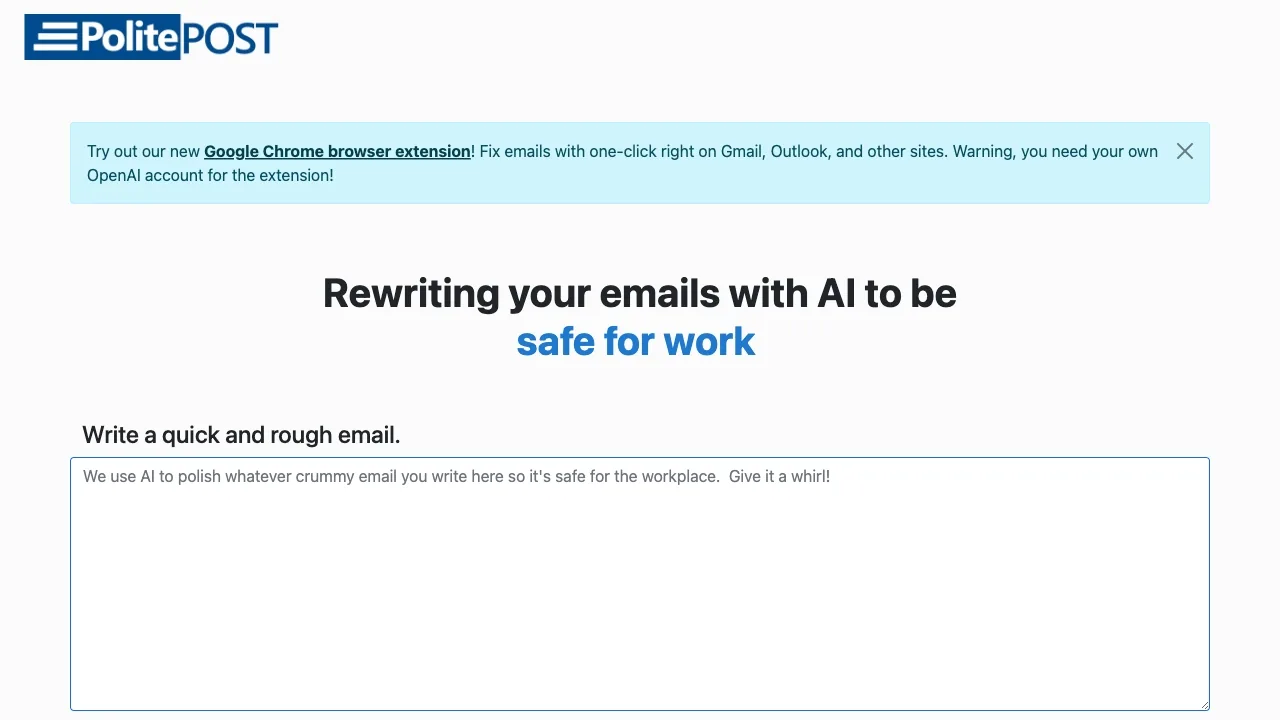 PolitePost.net screenshot