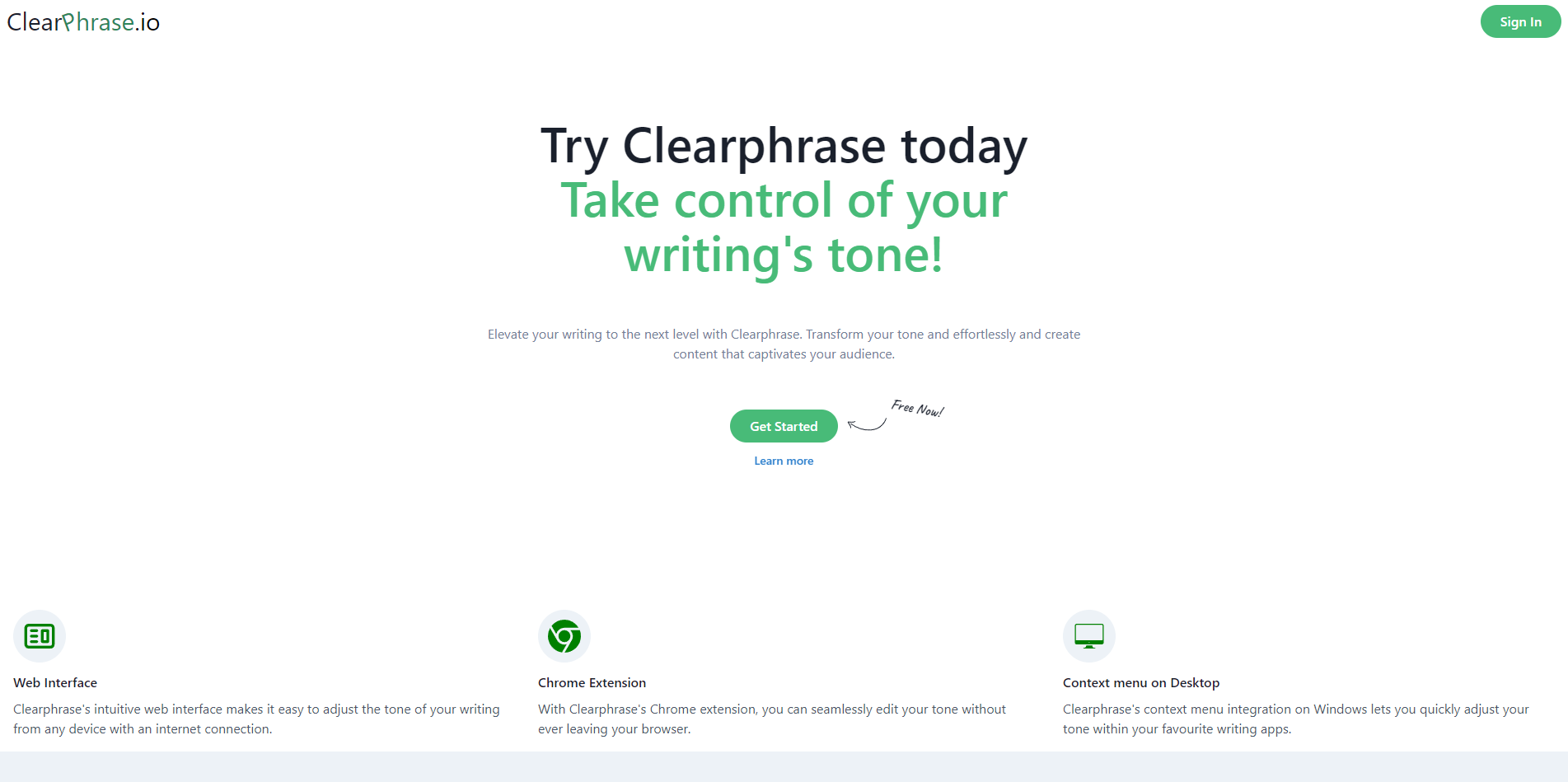 ClearPhrase screenshot