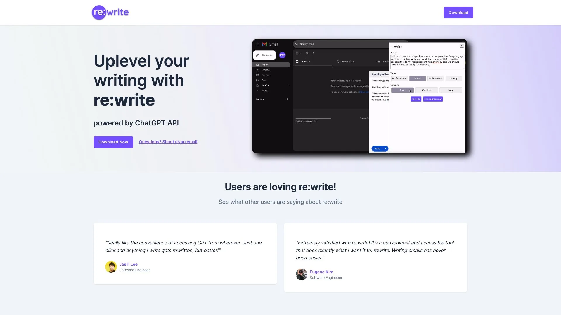 re:write screenshot
