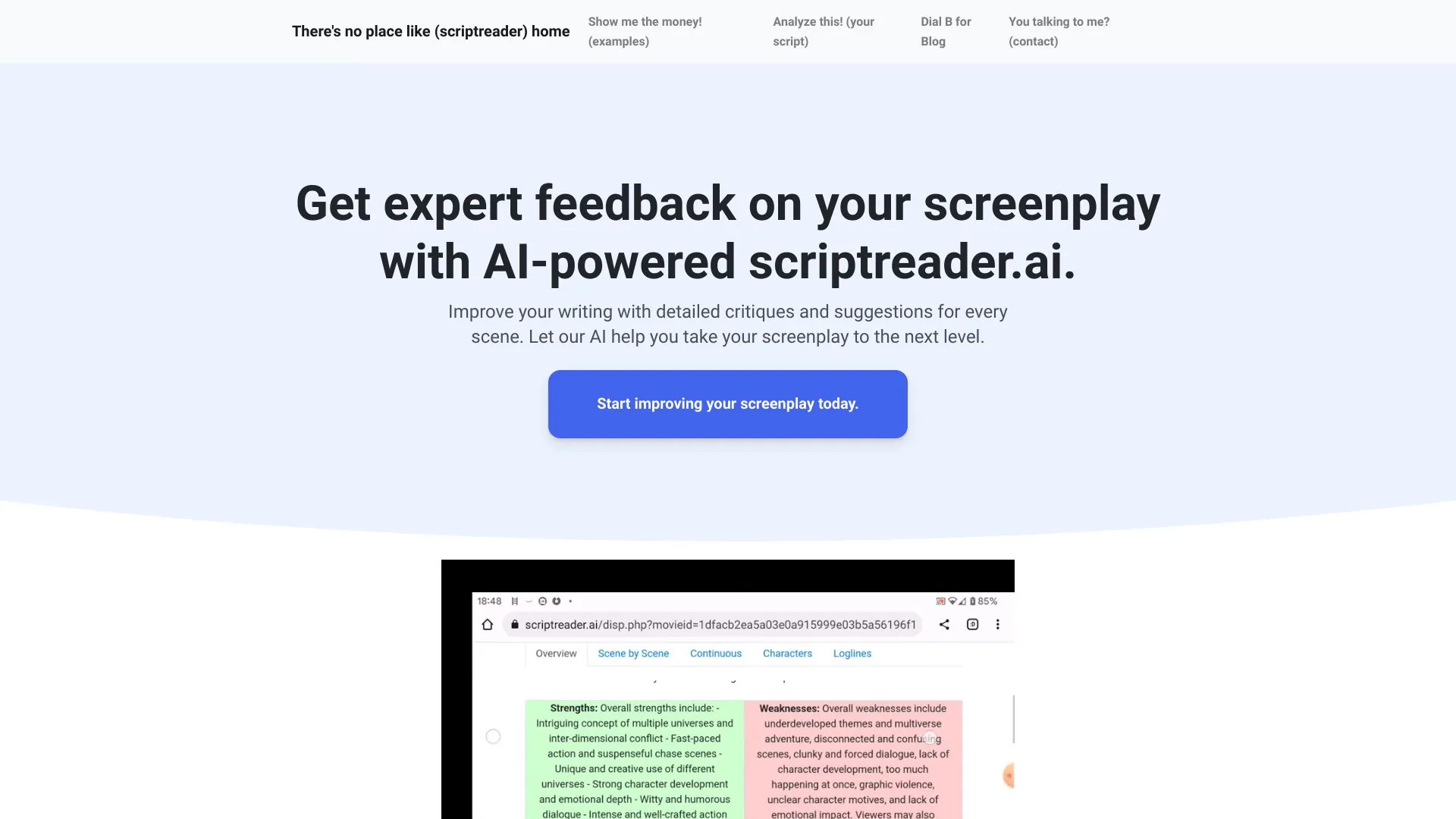 ScriptReader.ai screenshot