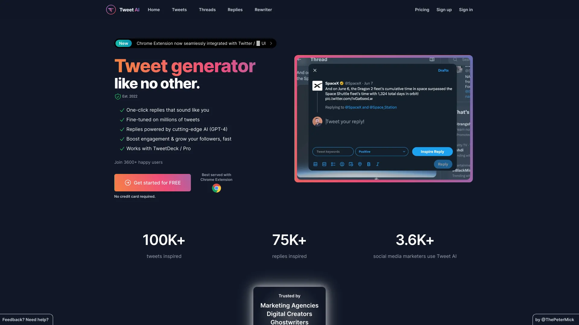Tweet AI screenshot