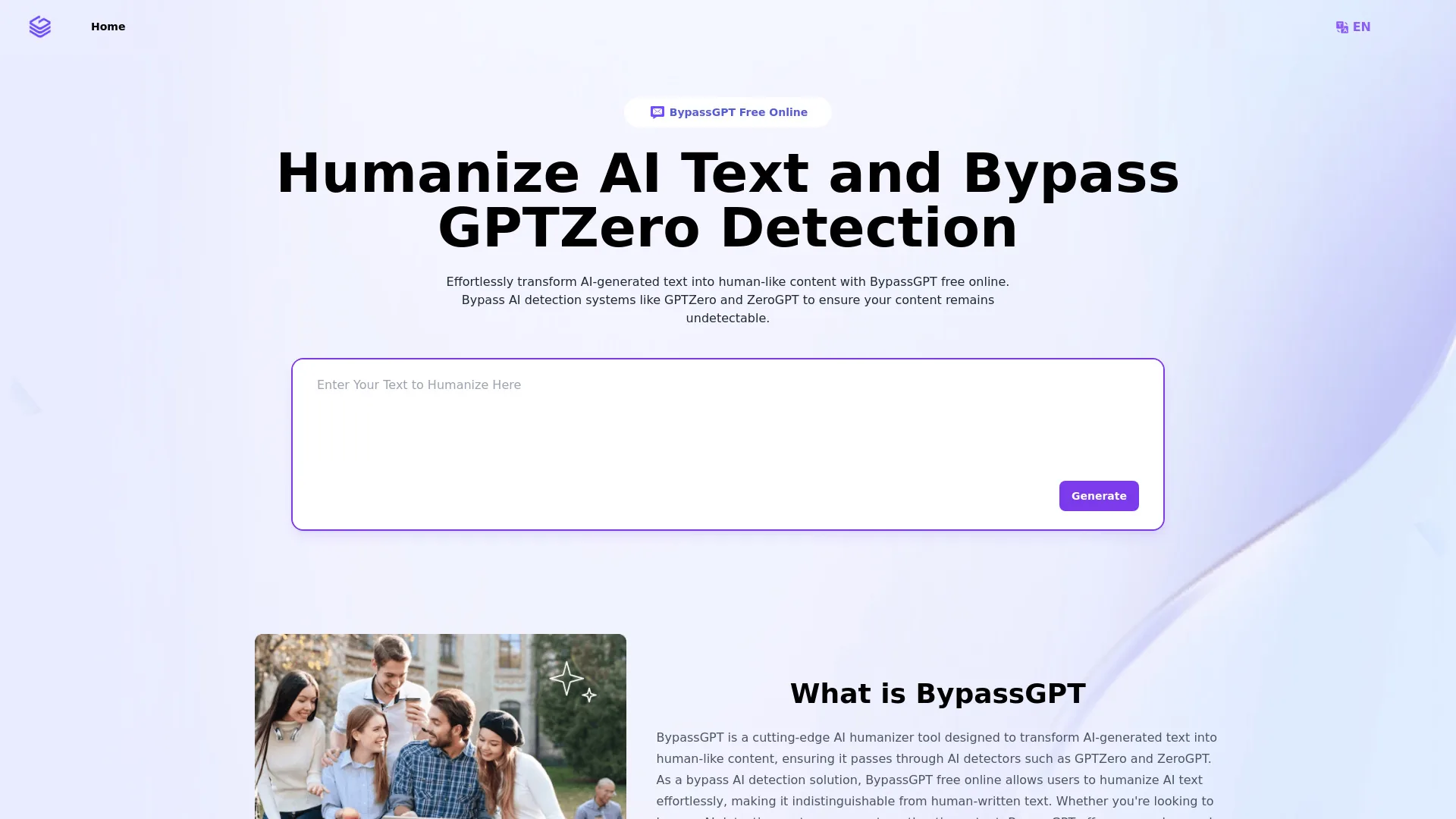 BypassGPT screenshot