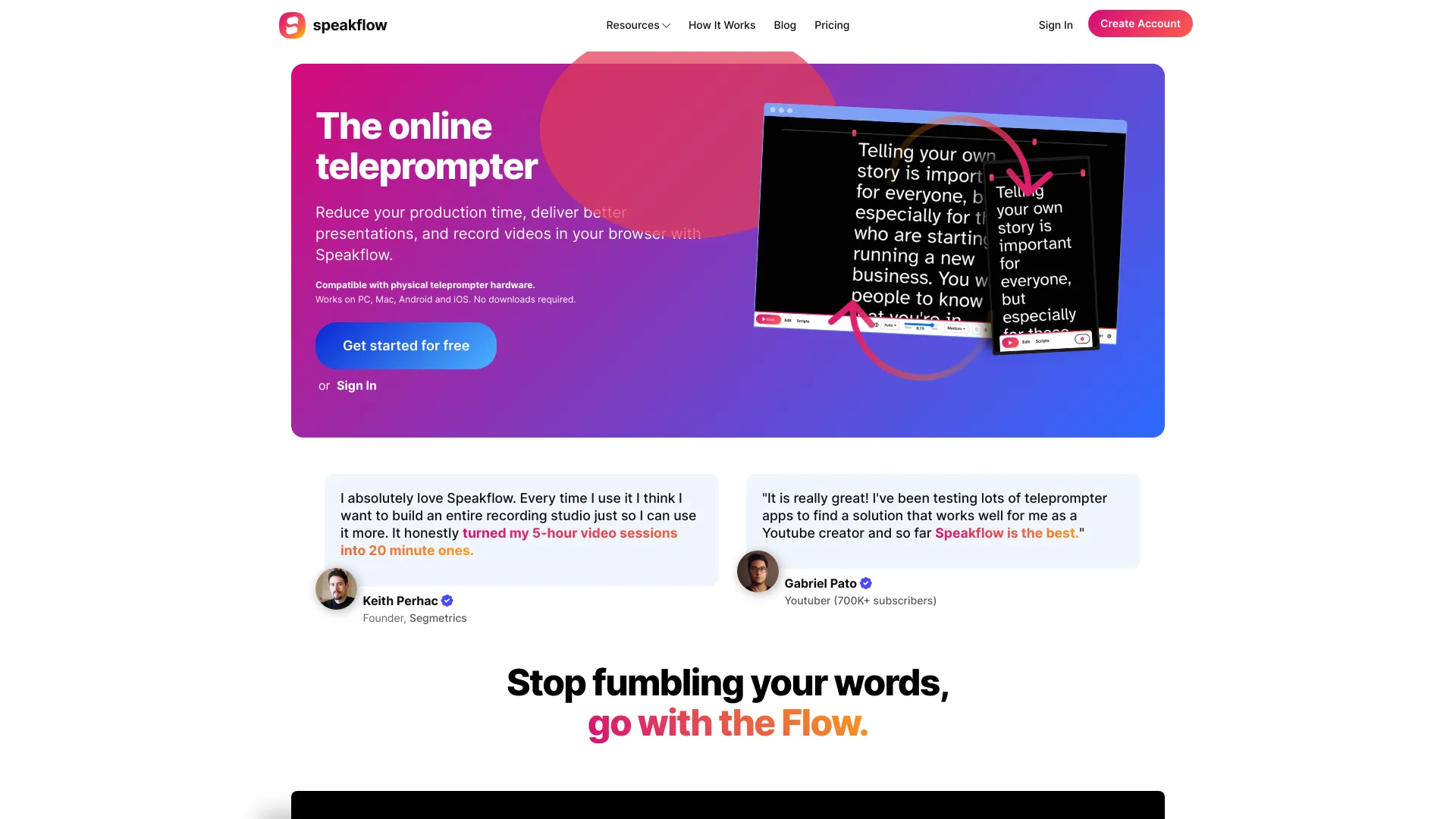 Speakflow screenshot
