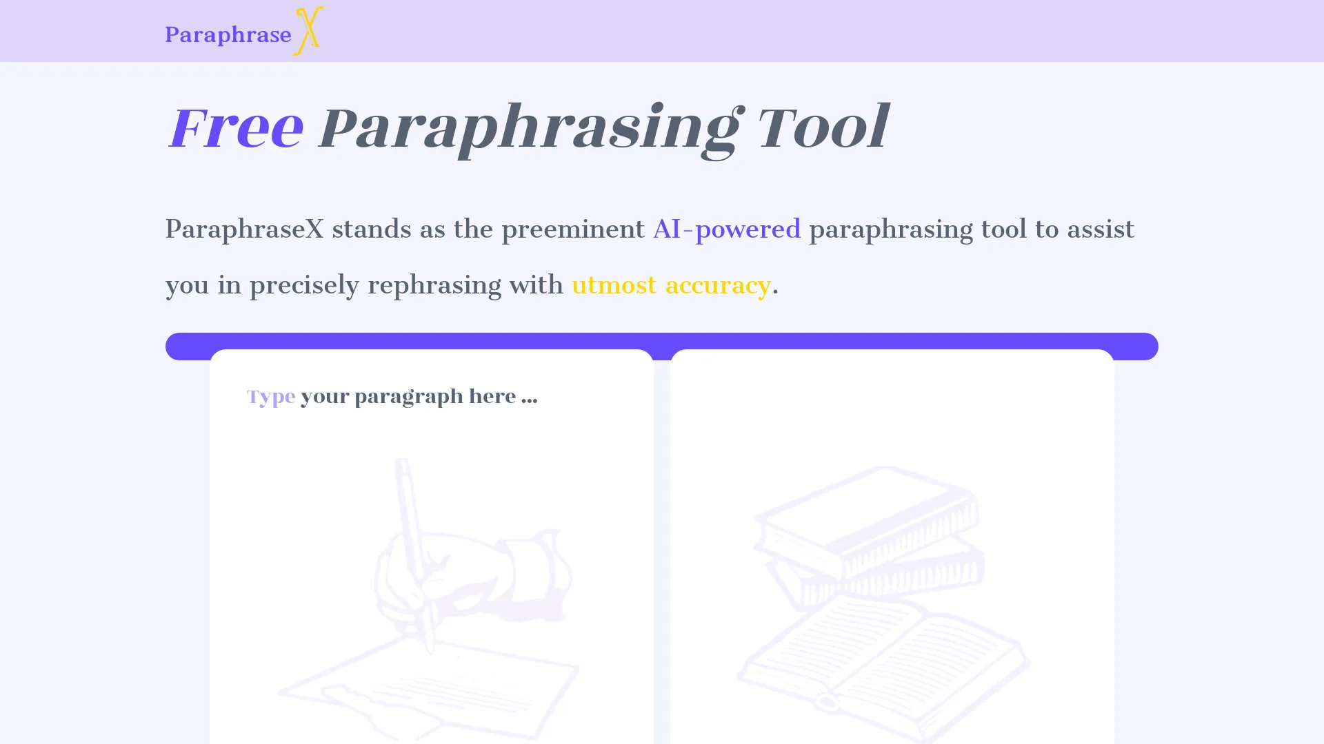 ParaphraseX - AI Paraphrasing Tool screenshot