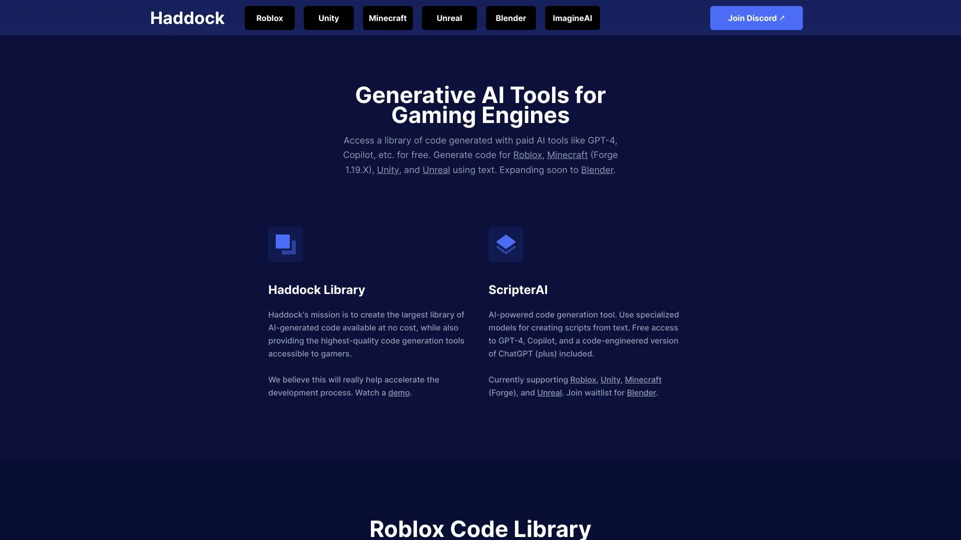 Haddock - Generative AI Tools for Game Engines screenshot