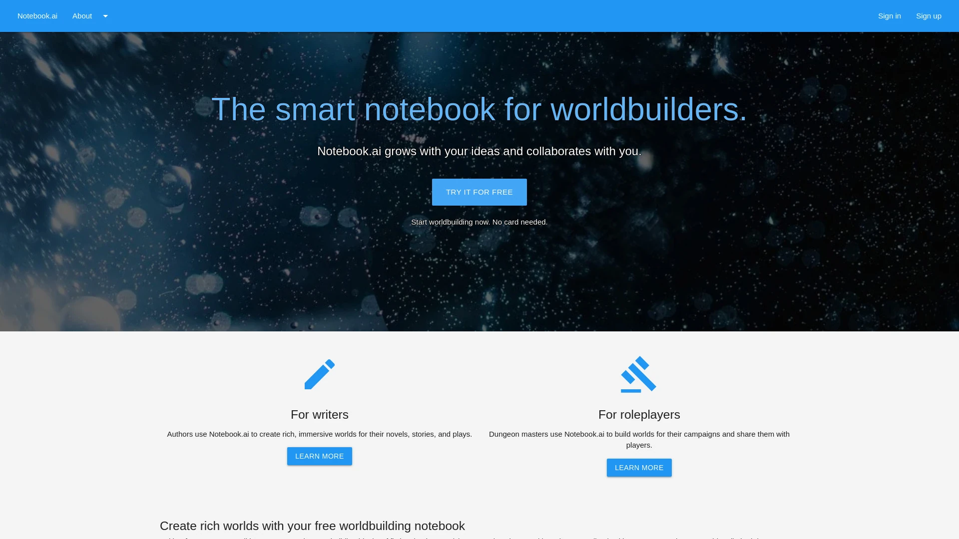 Notebook.ai screenshot
