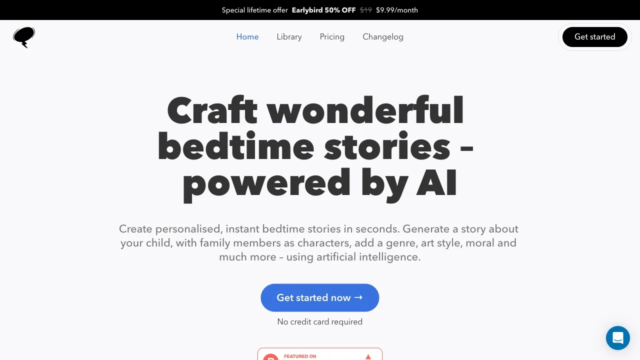 Bedtimestory.ai screenshot
