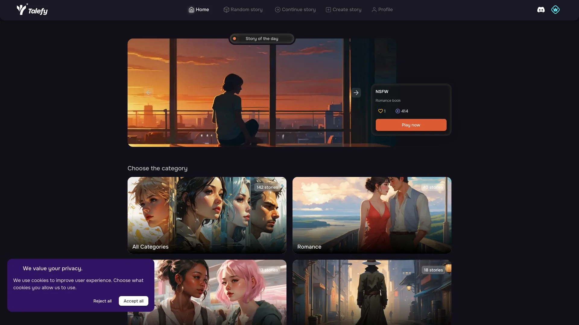 Talefy screenshot
