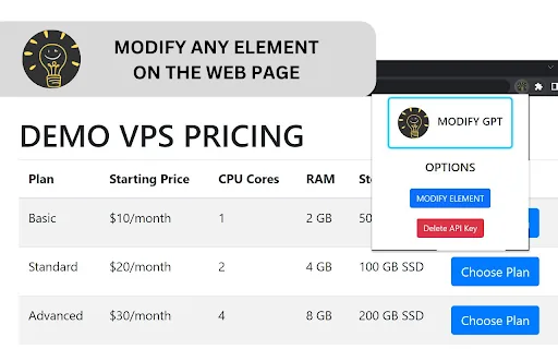 ModifyGPT screenshot