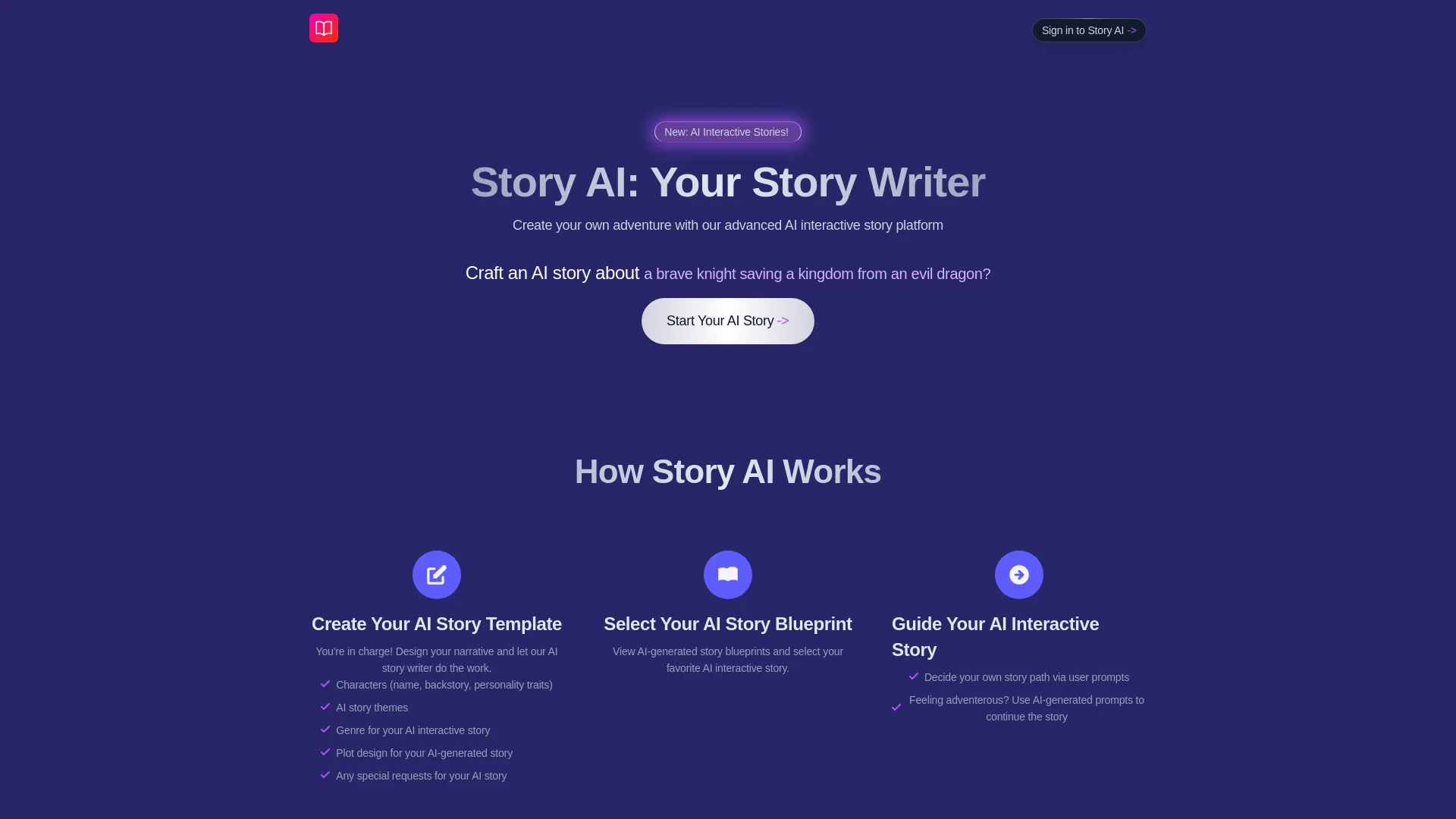 Story AI screenshot