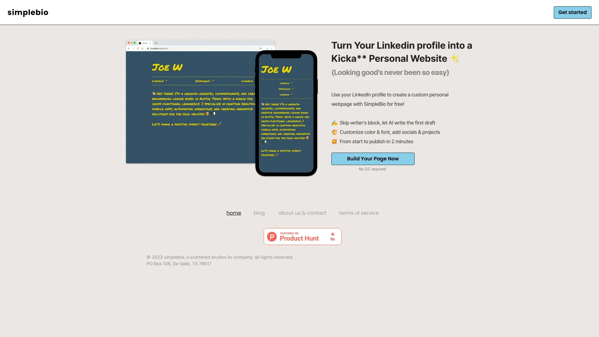 SimpleBio screenshot