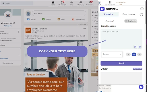 CommentGen screenshot